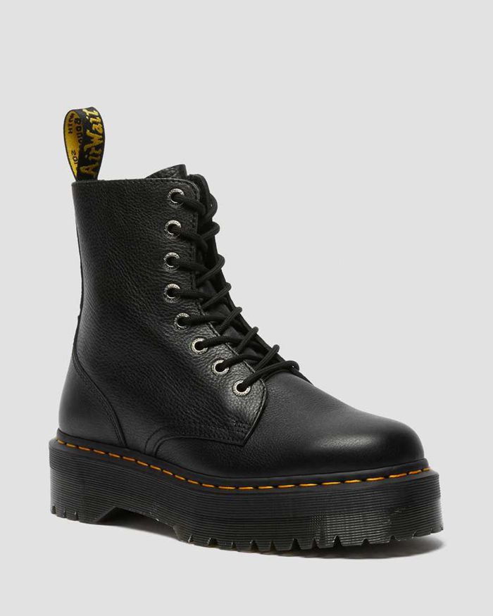 Dr Martens Vintersko Dame Svart Jadon Iii Pisa Læder Platform 2371WENXP